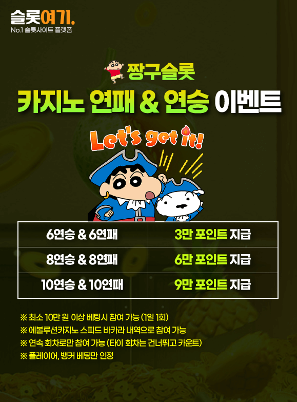 Casino losing streaks & winning streak events
