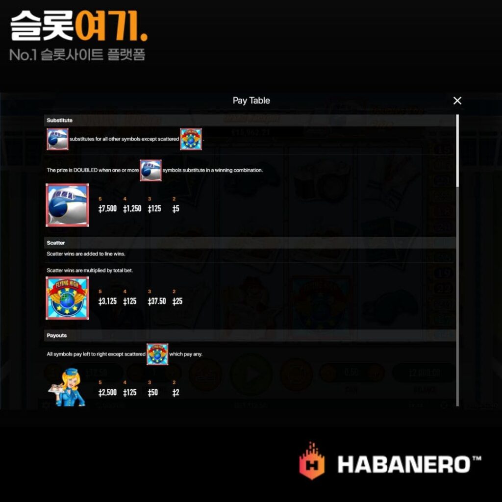 플라잉 하이 게임 비주얼