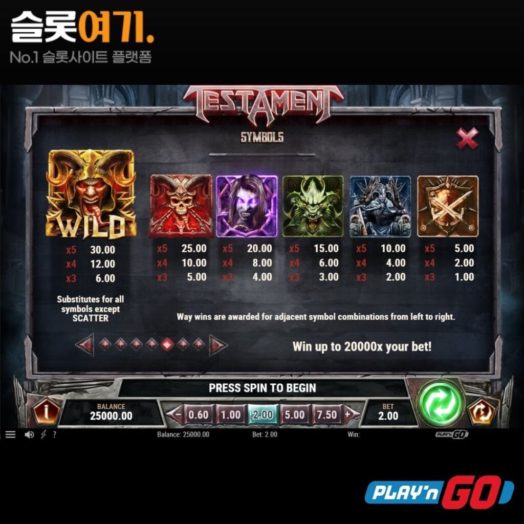 테스터먼트 게임 비주얼