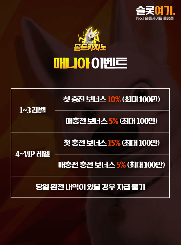 매니아 이벤트
