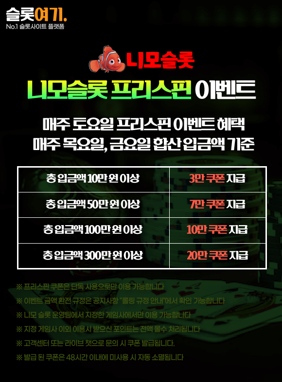 Nemoslot Free Spins Event