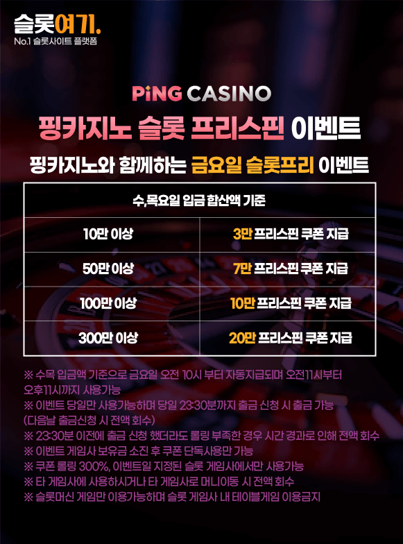 Ping Casino Slots Free Spins Event