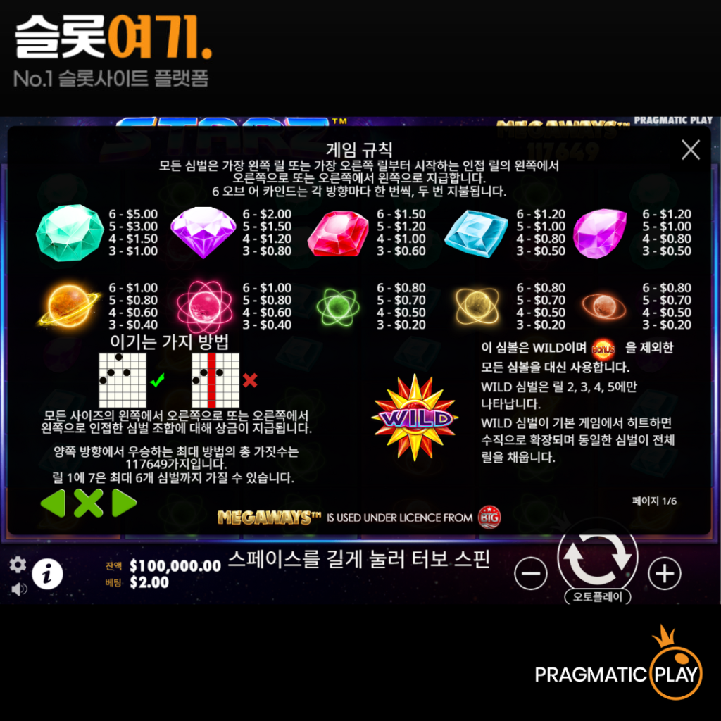 스타즈 메가웨이즈 게임 비주얼