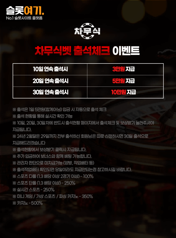 Chamusikbet Attendance Check Event