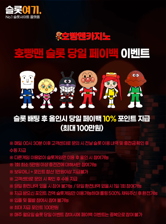 Anpanman Casino Slots Same Day Payback Event