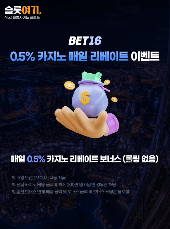 0.5% Casino Daily Rebate Event