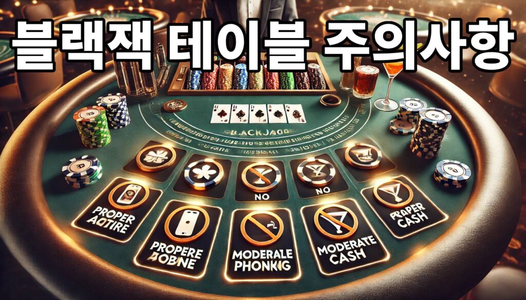 Blackjack Table Precautions