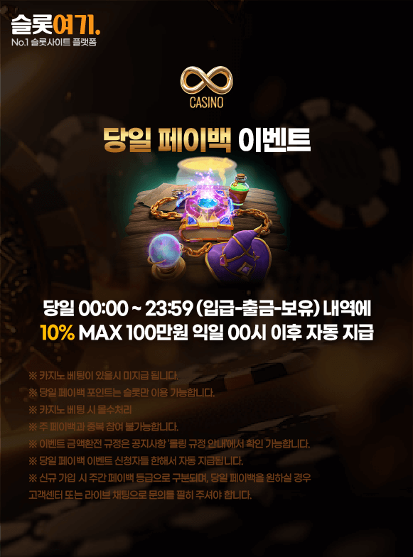 Infinity Casino Same Day Payback Event