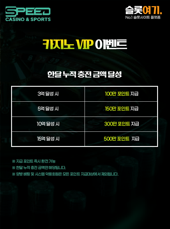 카지노 VIP 이벤트 이미지