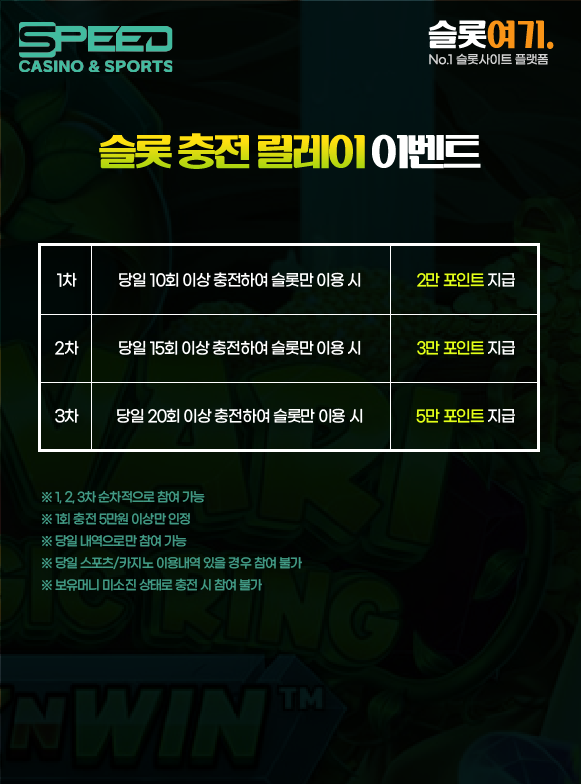 슬롯 충전 릴레이 이벤트 이미지